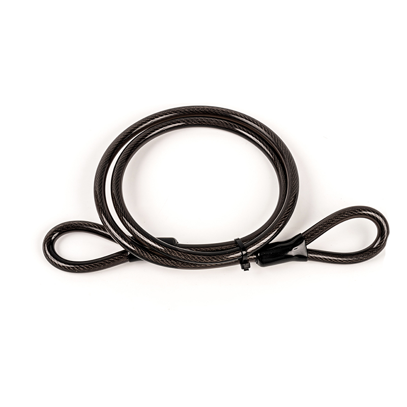 120cm hindi kinakalawang na asero wire pvc coil lubid steel cable lock